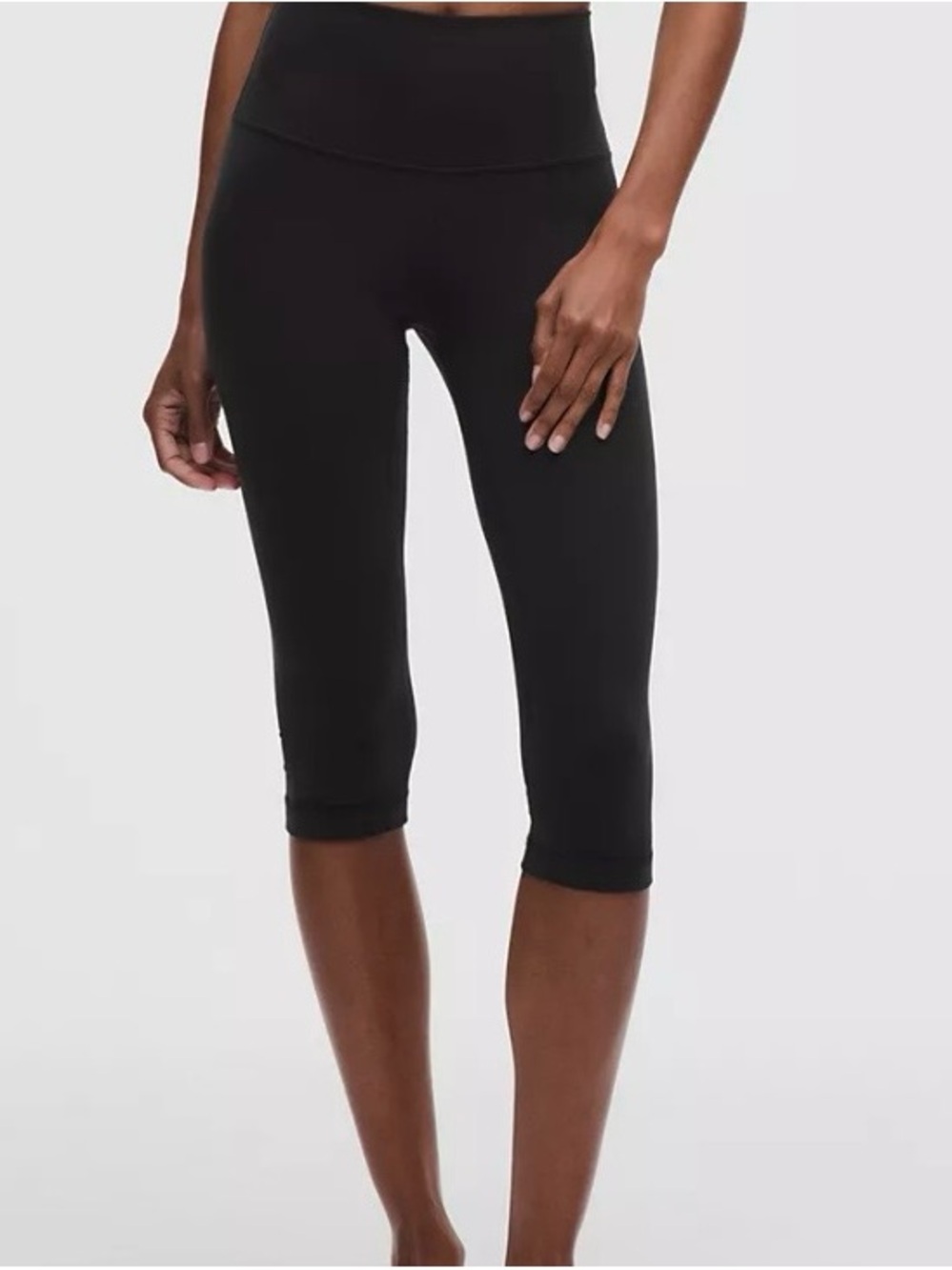 lululemon athletica ribbed Black High-Rise Capri Leggings